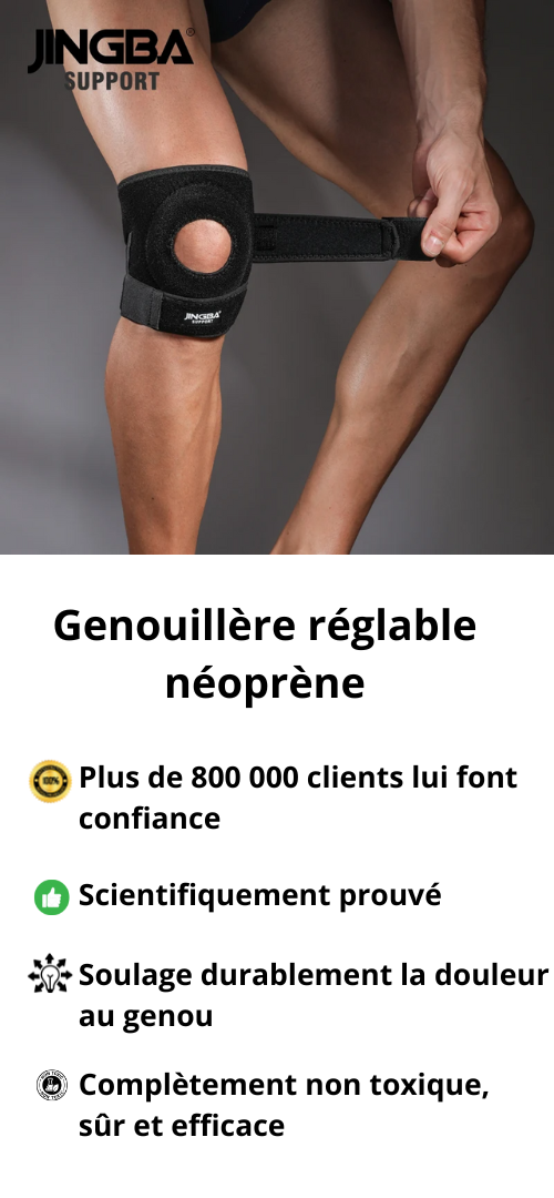 JINGBA™ - Genouillère Réglable Néoprène